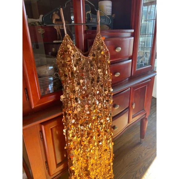 Gold Sequin Dress - Picture 3 of 6